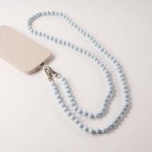 Hello Lux Wood Bead Phone Crossbody Strap Blue Women - $217.73 MXN