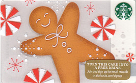 Starbucks 2015 Gingerbread Cookie Collectible Gift Card New No Value - $2.99