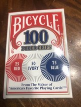 Bicycle Casino Style Interlocking Easy Stack Poker Chips 100 Count Chips - $9.20