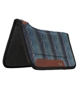 Weaver Leather Contoured Saddle Pad 30&quot; x 30&quot; Blue Chevron Merino Wool F... - $152.54 CAD
