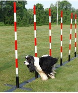 Dog Agility Weave Poles with Adjustable Spacing (6 Poles) - £154.22 GBP