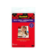 Scotch Self Sealing Laminating Pouches 4.3 in x 6.3 in, Gloss Finish, 5 ... - £8.40 GBP