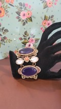 Vintage Victorian Style Cameo Rhinestone Chunky Bracelet - £15.82 GBP