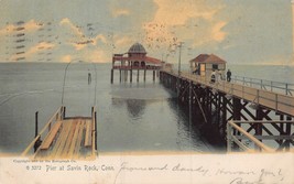 Pier At Savin Rock CONNECTICUT~1905 Rotograph Tinted Photo Postcard - £4.58 GBP