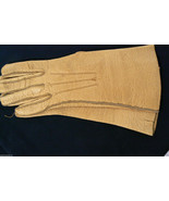 Vintage Ladies  Prime Quality Soft Pig Skin Leather 6.75 Yellow Camel Color - £27.97 GBP