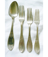 VTG set of 4 1847 Rogers Bros hallmark Silver plate Dinner Forks &amp; Table... - £55.32 GBP