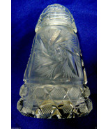 VTG CLEAR CUT CRYSTAL SALT OR PEPPER SHAKER BOTTLE WITH CRYSTAL TOP - £22.51 GBP