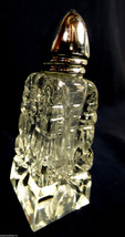 Vtg Clear Cut Crystal Salt Or Pepper Shaker Bottle Silver Tone  Top - £15.98 GBP