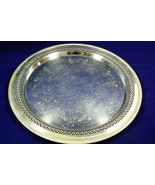 VTG W.M. Rogers Silver Plated Serving Tray Detailed Etchings Hallmarked ... - £39.28 GBP