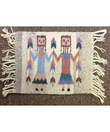 Kachina dolls dance Weaving Handwoven Rug Wall hanging decor 100% Wool 9... - £61.01 GBP