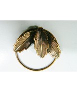 Vintage Great Signed Flowers Three leaves Copper metal pendant - £30.71 GBP