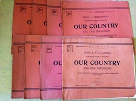 Antique 1894 set of 8 Our Country Series John Stoddard&#39;s portfolio photographs - £95.92 GBP