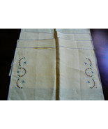 VTG Set of 4 Pretty Table Placemats Yellow Cotton Linen Embroidery Floral - £23.95 GBP
