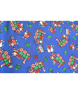 Winter Christmas Holiday Santa Claus Cotton Quilting Sewing Fabric 4.5 y... - £36.19 GBP