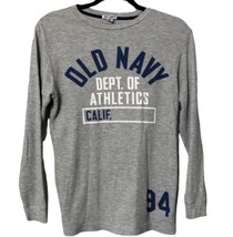 Old Navy Shirt Boys XL Long Sleeve Gray Dept Of Athletics Pullover  Preo... - $6.38