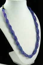 21&quot;L multi strand small glass beads lavender shimmer color Made in Africa $0 sh - £39.16 GBP
