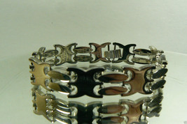 Sterling Silver 925 Taxco Mexico Link Bracelet 7.25&quot;L - £120.86 GBP