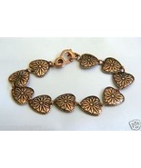 GENUINE COPPER HEART LINK BRACELET 7.5&quot;L - $55.99