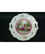 Vintage Decorative porcelain hand painted Mid Summer Scene w Cupids plat... - £63.90 GBP