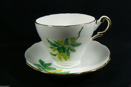 Regency made in England Bone China green Floral Tea Cup &amp; Saucer set - £30.66 GBP