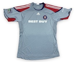 Adidas ClimaCool S/S Chicago Fire MLS Jersey Men’s Shirt Blue Red Stripe... - $24.26