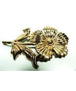 ROSE GOLD OR COPPER COLOR STERLING SILVER FLOWER PIN BROOCH VINTAGE SIGN... - £118.48 GBP