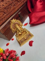 Antique Kumkum Dabbi Sindur Box Brass Tika Carved Vintage Style Art Coll... - £75.04 GBP