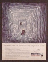 Morton Salt Quarry Mining Rock Salt Print Color AD 34,000 tons Salt Extr... - $15.95