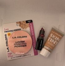LA Colors Make Up Set Finishing Powder, Lip Vintage And Skin Tint Natural - $10.88
