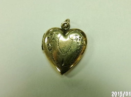 A.L.L. Co Heart Picture Locket Pendant 1/20th 12k G.F on Sterling Vintage Art De - £47.17 GBP