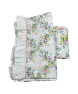 Lady Pepperell No-Iron Muslin Full Flat & Fitted Sheet Set Floral Ruffle Trim Vi - $36.00