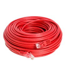 Cables Direct Online Red 100ft Cat6 Ethernet Network Cable RJ45 Internet Modem P - £25.56 GBP