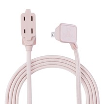 Designer Series 9-Ft Fabric Extension Cord, 3 Polarized Outlets, Right A... - £10.23 GBP