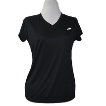 Avia Womens Shirt Short Sleeve V Neck Moisture Wicking Black Size Medium New - £11.77 GBP