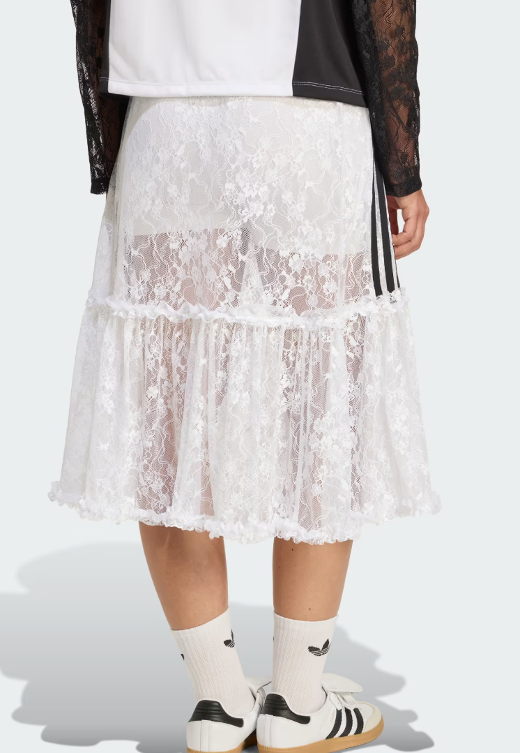 adidas Originals Lace Skirt Women's Casual Dress Lifestyle White AsiaFit KD2288 Item image 2