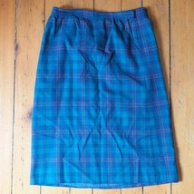 Vintage Femmes Pendleton Laine Vierge à Carreaux Jupe Taille 30 - $52.25