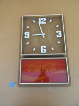 Vintage Enjoy Coca Cola Hanging Wall Clock Sign Advertisement  L - £138.68 GBP