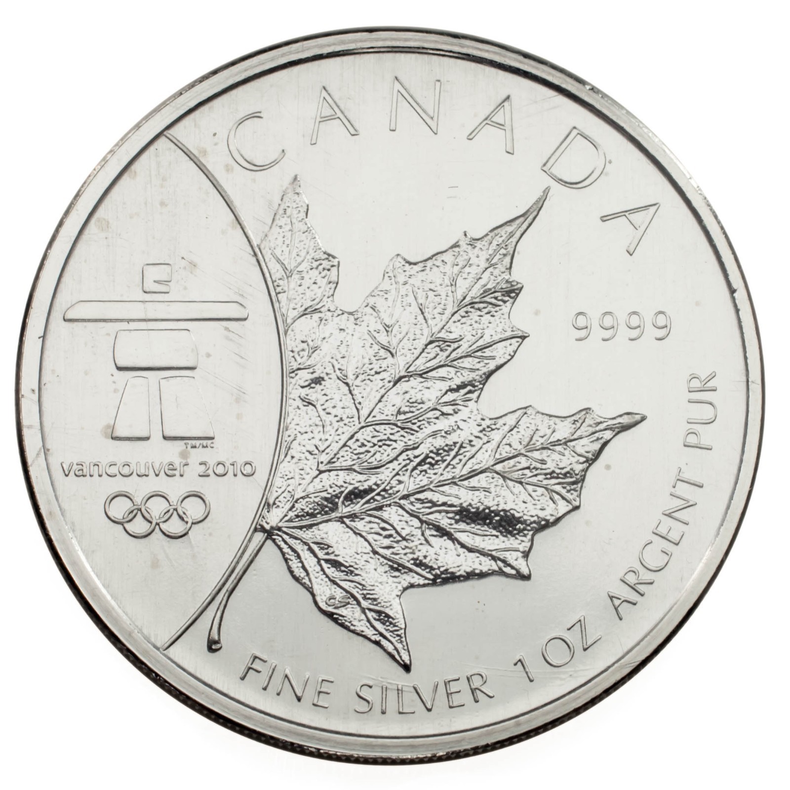 Lot of 8 2008 Canada Olympic Maple Leafs .9999 Fine Silver 1 oz Item image 2