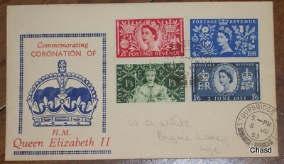 First Day Cover Commemorating the Coronation of Queen Elizabeth II 1953 - $15.00