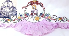 Southern Belle - Crinoline Lady eyelet embroidery pillowcase pattern mo891 - £3.95 GBP