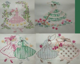 Bonnet / Sunbonnet Girls TOWEL embroidery pattern LW203  - $5.00