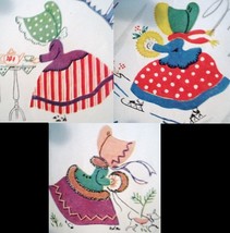 Bonnet / Sunbonnet Girls TOWELS embroidery pattern Mc1558  - $5.00