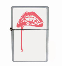 Vampire Lips Rs1 Flip Top Oil Lighter Wind Resistant - £12.01 GBP