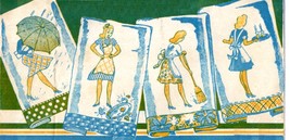6 Ladies applique &amp; embroidery Towels pattern W956 - $5.00