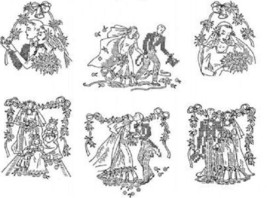 Bridal / Wedding &amp; Hope Chest Linens embroidery pattern Su135  - $5.00