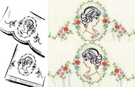 CAMEO Southern Belle - Old Fashion Lady pillowcase embroidery pattern mo... - £3.95 GBP