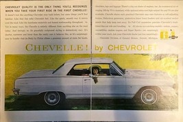 Chevelle 2 page ad white wedding 64 chevrolet-1963 Vintage Print Ad - $197.12 MXN