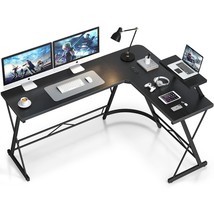 63&quot; L Shaped Gaming Desk, Corner Computer Desk, Home Office Writing Desk With St - £164.36 GBP