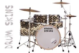 Drum Wrap Percussion Shell Cover Bass Kick Snare Tom DIY-Boa Constrictor... - $22.76+