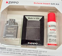 Rare Carbon Fiber Ice Zippo Lighter Gift Kit - $37.95
